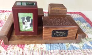 Wooden urn options for your pet's cremated remains